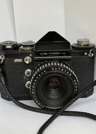 Вінтажний плівковий фотоапарат edixa prismat ltl + schneider-kreuznach xenar 50mm f/2.8