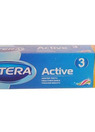 Зубная паста 150г active 3 тройное действие тм astera