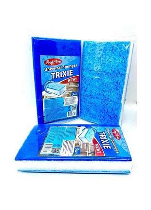 Губки кухонные 3шт универсальные trixie тм profit!