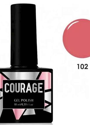 Гель-лак 10мл для ногтей no102 роза розовая тм courage