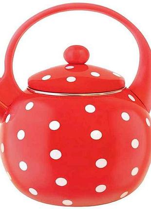 Чайник зі свистком 2,2л пластикова ручка ft7 red handle pea тм interos
