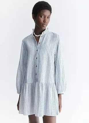 Нова бавовняна сукня в смужку від h&m