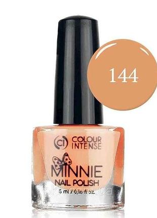 Лак для ногтей 5мл мini 144 эмаль персиковый светлый тм colour intense