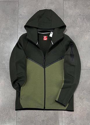 Чоловіча кофта nike tech fleece хакі