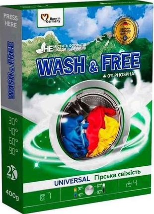 Пральний порошок 400г ручн. гірська свіжість тм washfree