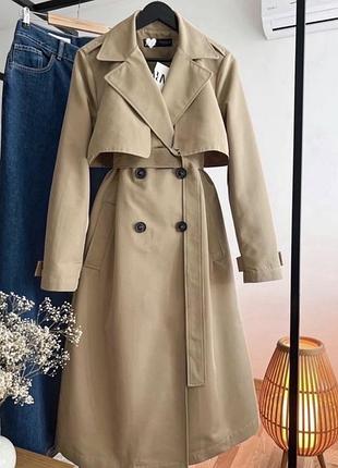 Must have! новинка! неймовірно стильний тренч, плащ zara.
