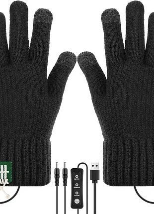Перчатки с usb-подогревом для мужчин и женщин, сенсорные, 3 режима нагрева