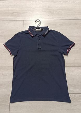 Поло чоловіче moncler темно-синє