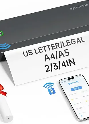 Портативний термопринтер d80 bluetooth, 8,5×11" us letter/a4, без чорнила