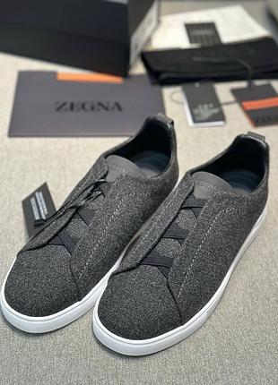 Чоловічі спортивні кросівки кеди з кашемвру zegna