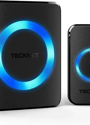 Беспроводной дверной звонок tecknet, 400 м, 60 мелодий, ip65, 5 уровней громкости