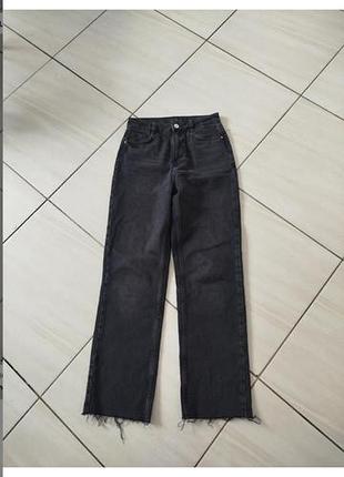 Сірі джинси прямі zara