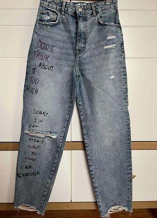 Круті джинси mom bershka denim 42-44р