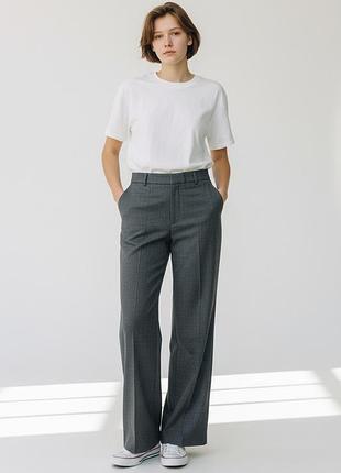 Нові сірі штани h&m wide leg, розмір eur 38