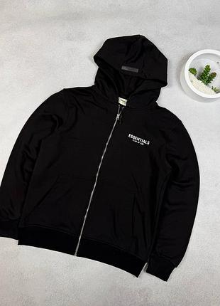 Мужская кофта fear of god essentials серая на застежке / зип-худи essentials fear of god / брендовая зип кофта эссенциалс серая / теплая кофта essenti