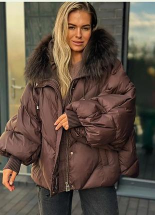 ★куртка пуховик maxmara пух натуральный, пух енот натуральный