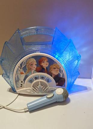 Disney frozen toy light up & sing along portable karaoke machine great condition