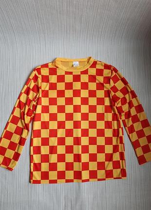 Яскрава карнавальна кофта в червоно-жовту клітинку orion costumes (розмір std / m-l)