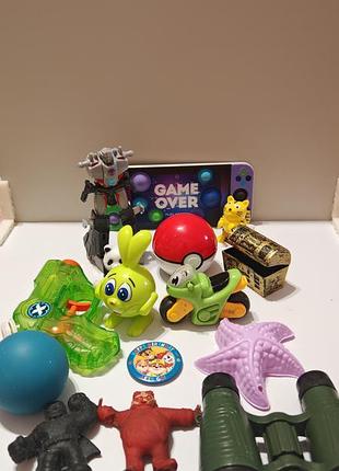 Лот игрушки для мальчика, разное, игра, заводная игрушка, антистрессы, водный нерф и тд