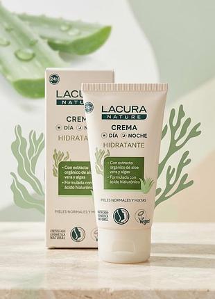 Lacura nature crema hidratante día y noche — це зволожуючий крем для обличчя, призначений для денного та нічного догляду.50 мл.