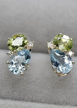 Сережки медичне золото 7