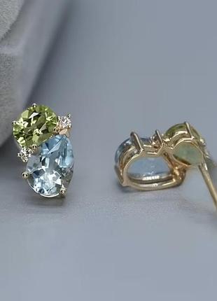 Сережки медичне золото 5
