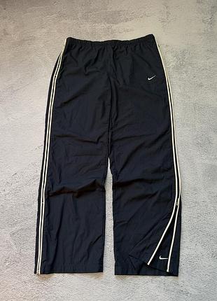 Штани nike vintage, mini swoosh, із застібками, вінтаж, ідеальний стан, розмір l-xl