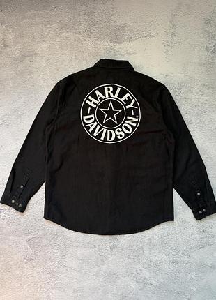 Овершот harley-davidson, куртка з деніму на заклепках, у новому стані, l-xl розмір