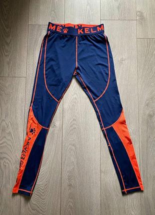 Женские компрессионные термоштаны kelme / спортивные леггинсы для тренировок и бега / размер s