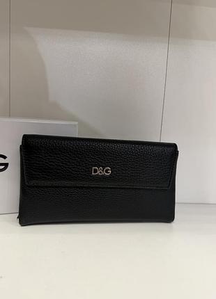 Гаманець жіночий d&g чорний шкіряний