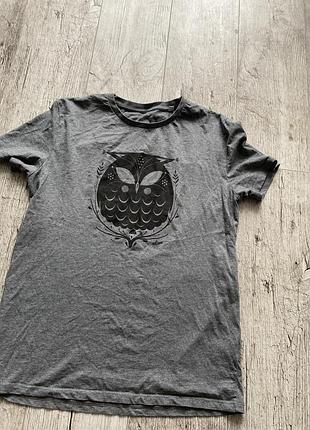 Футболка чоловіча alive clothing mister owl сіра