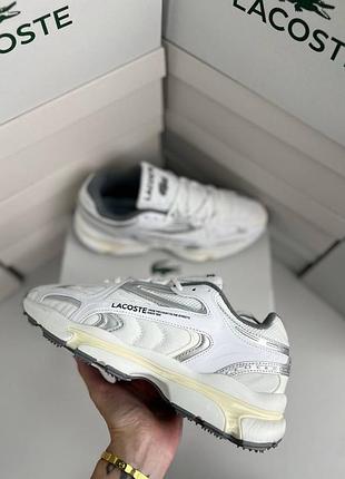 Чоловічі кросівки lacoste l003 2k24 prm white silver beige