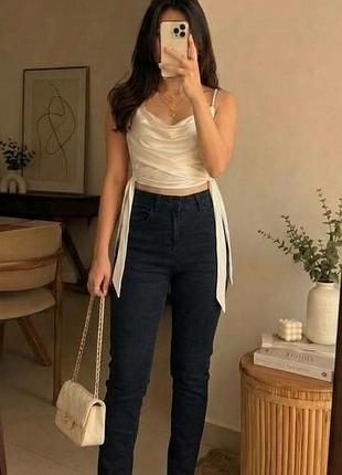 Штани жіночі чорні заужені 👖 dknsel 🖤 обтягуючі базові