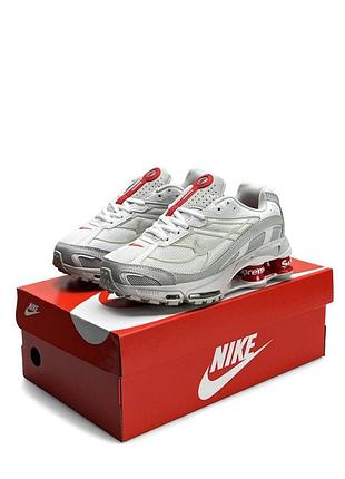 Жіночі кросівки nike x supreme shox ride 2 sp grey white red