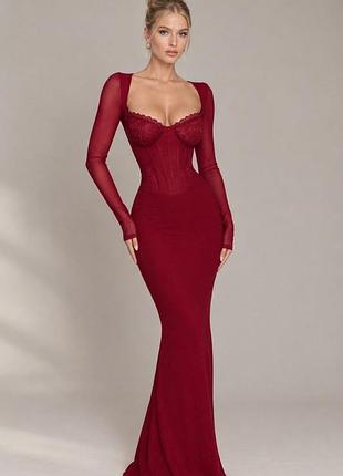 Розпродаж сукня prettylittlething напівпрозора сітка з мереживом