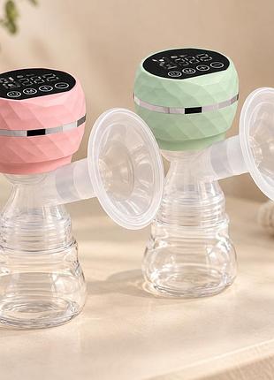 Молоковідсмоктувач з пляшкою для мам / electric breast pump / зціджувач грудного молока двофазний