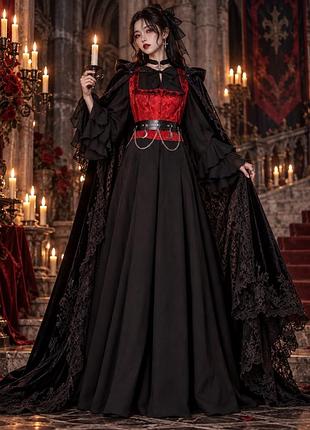 Австрія вінтажний довгий пишний готичний сарафан сукня готичний стиль