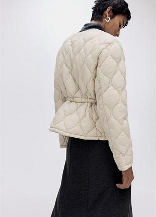 Куртка h&m, розмір s, m, бежева, thermolite