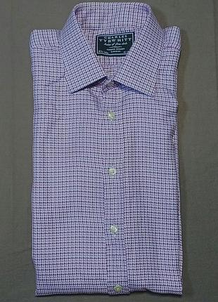 Комір 42 см  charles tyrwhitt size  16 1/2 /34 in  42/86 cm щільна в геометричний малюнок   сорочка