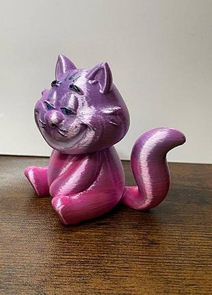 Фигурка чеширский кот (6,5 см) 3d печать - сувенирная фигурка кот с улыбкой из сказки алиса в стране см