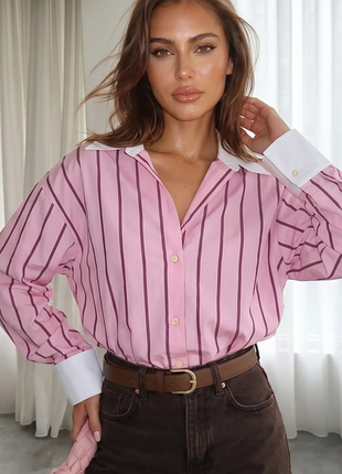 🎀 контрастная рубашка от zara 6