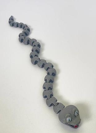 Большая гибкая змея 35см 3d печать - подвижная игрушка Беззубика