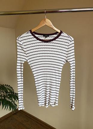 Лонгслив massimo dutti у смужку, бавовна, розмір m