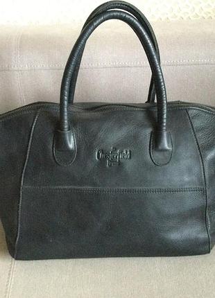 Майже нова велика шкіряна сумка відомого бренду the chesterfield brand, оригінал.