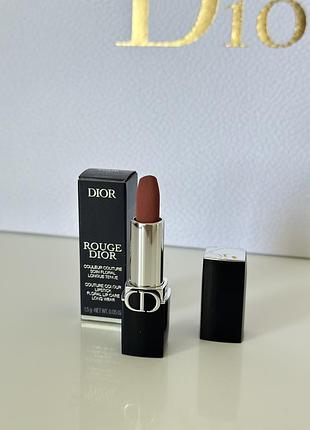 Оригінальна міні помада dior rouge velvet 100