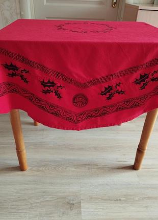Винтажная скатерть на хелловин / реждво. овальный 100% хлопок, hand made непал