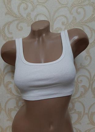 Короткий топ у рубчик zara 2
