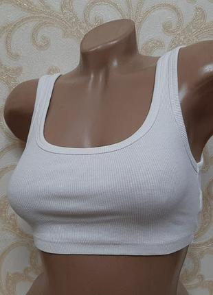 Короткий топ у рубчик zara 4