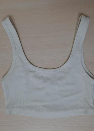 Короткий топ у рубчик zara 7