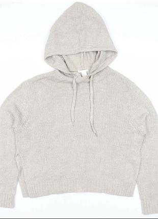 H&m в'язаний трикотажний костюм- двійка (худі/кофта з капюшоном та штани)